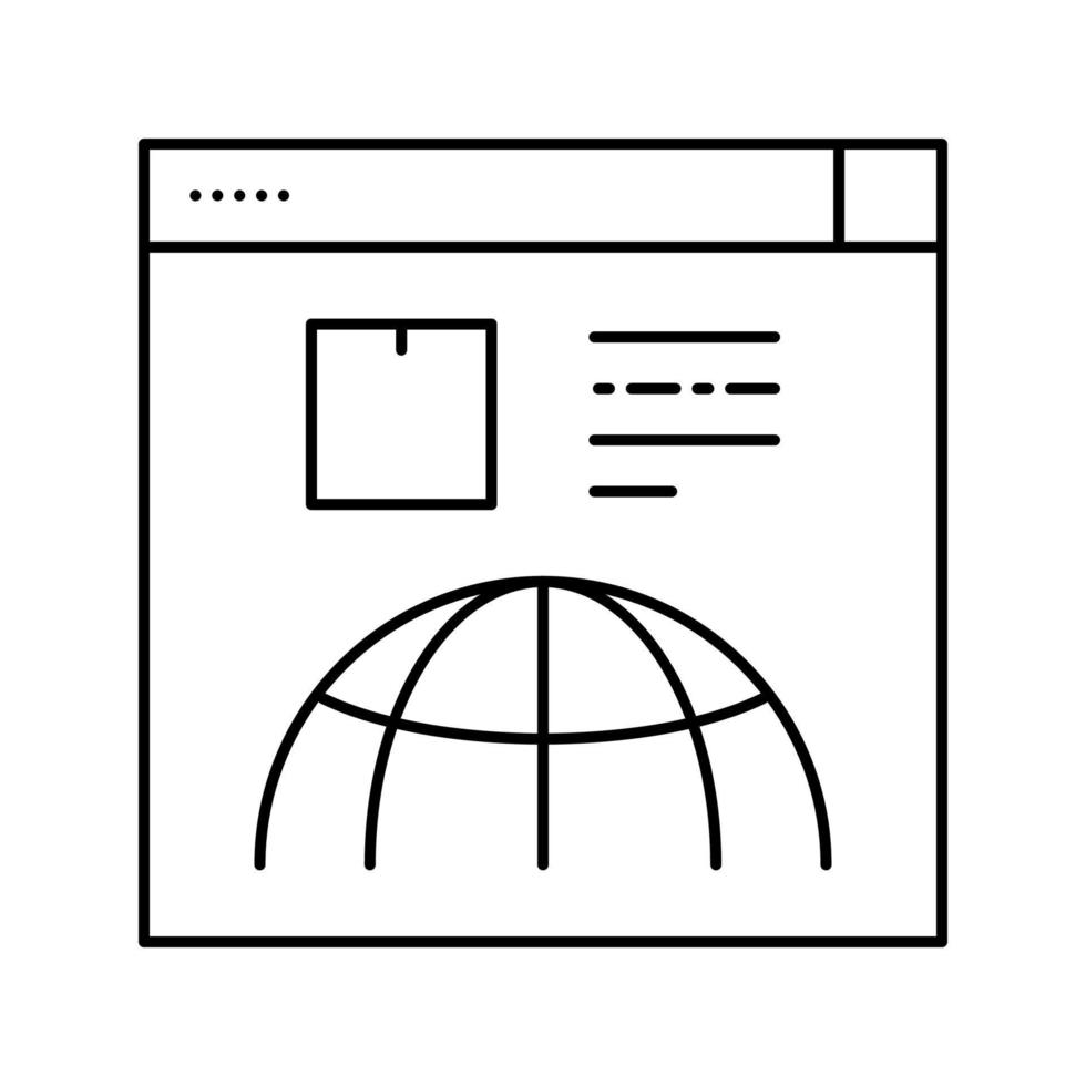 bezorgservice website lijn pictogram vectorillustratie vector