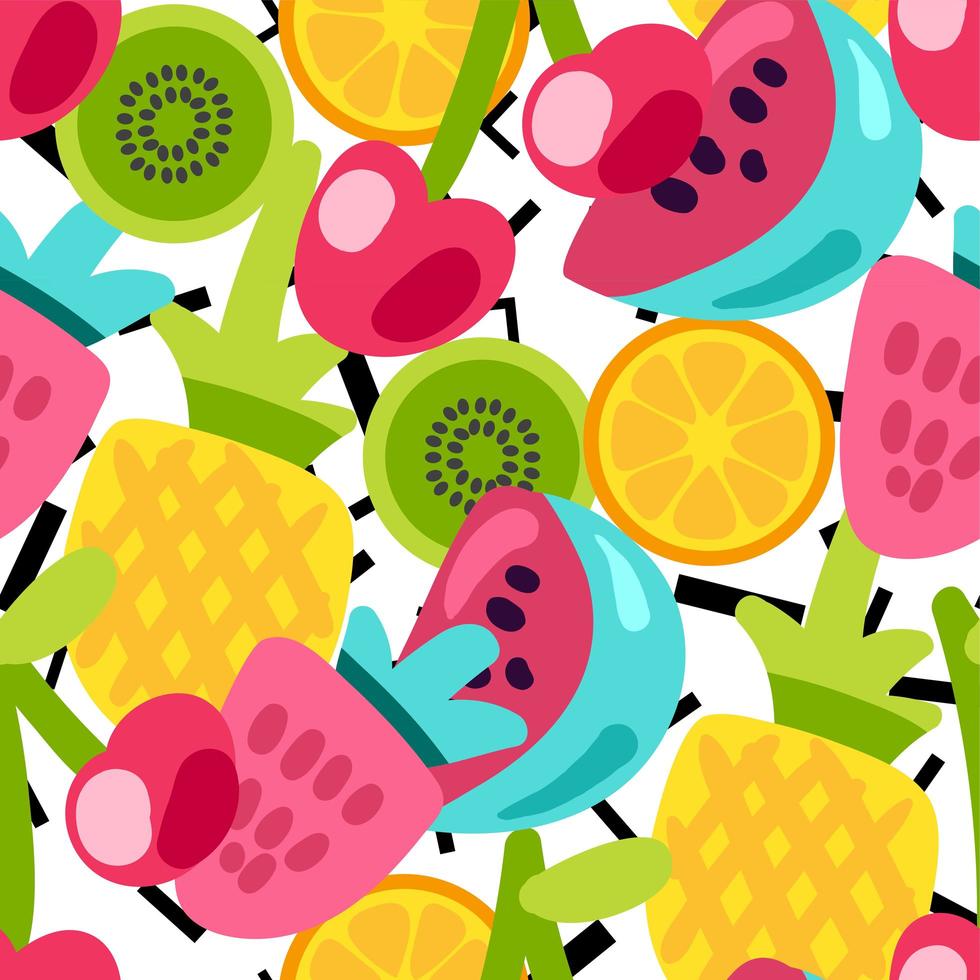 kleuren fruit naadloze vector patroon