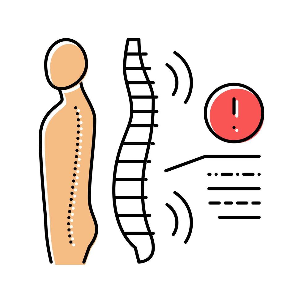 spondyloarthropathieën Gezondheid probleem kleur icoon vector illustrat