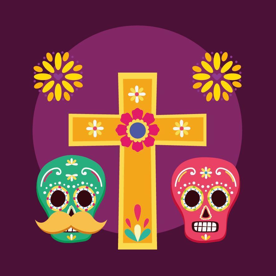 Mexicaanse schedels vector ontwerp