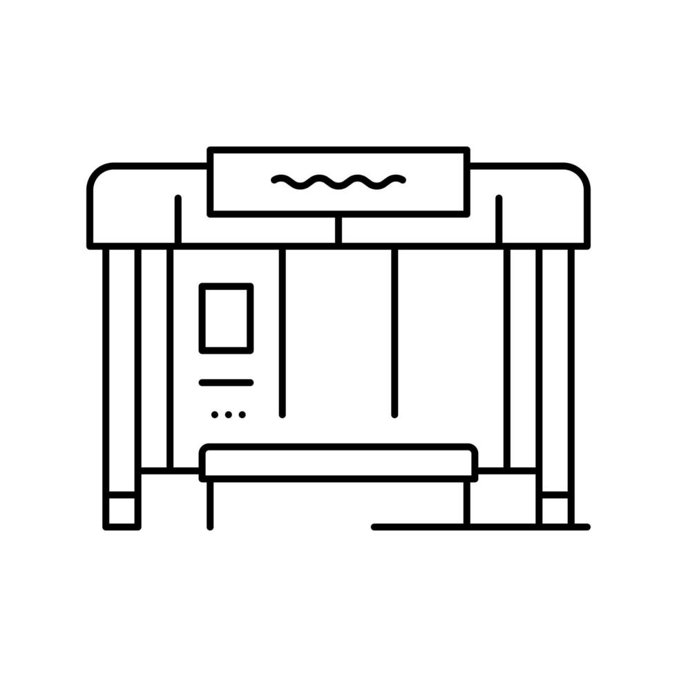 bus vervoer stop lijn pictogram vectorillustratie vector