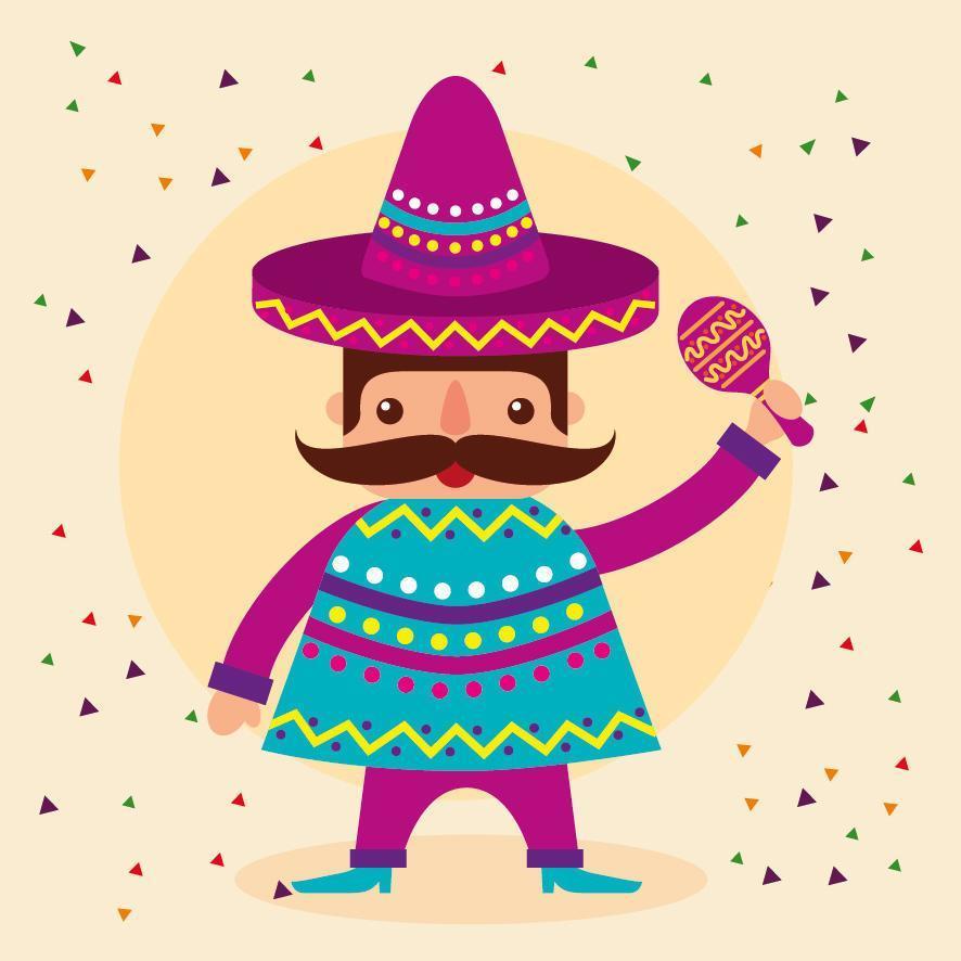 Mexicaanse cartoon man vector ontwerp