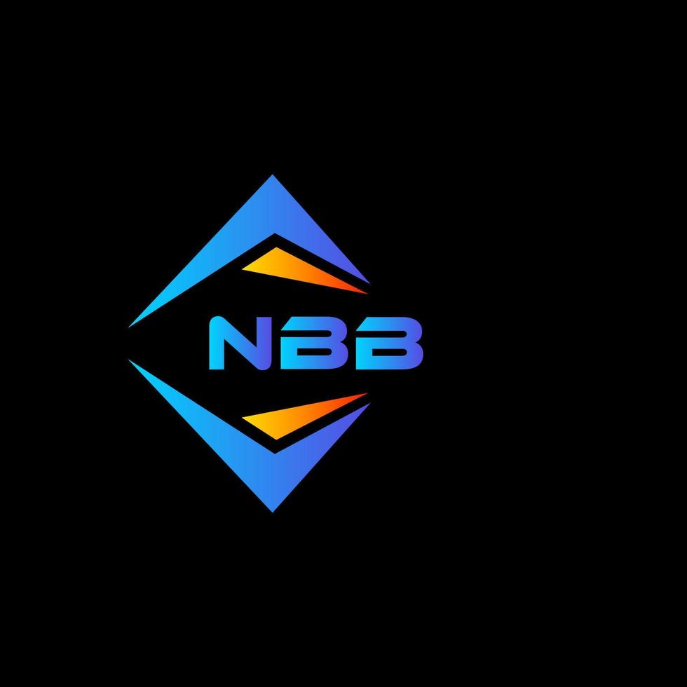 nb abstract technologie logo ontwerp Aan zwart achtergrond. nb creatief initialen brief logo concept. vector