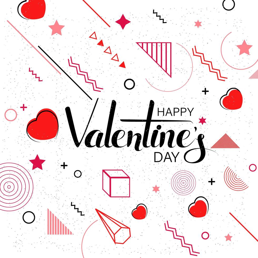 gelukkige Valentijnsdag wenskaart ontwerp vector