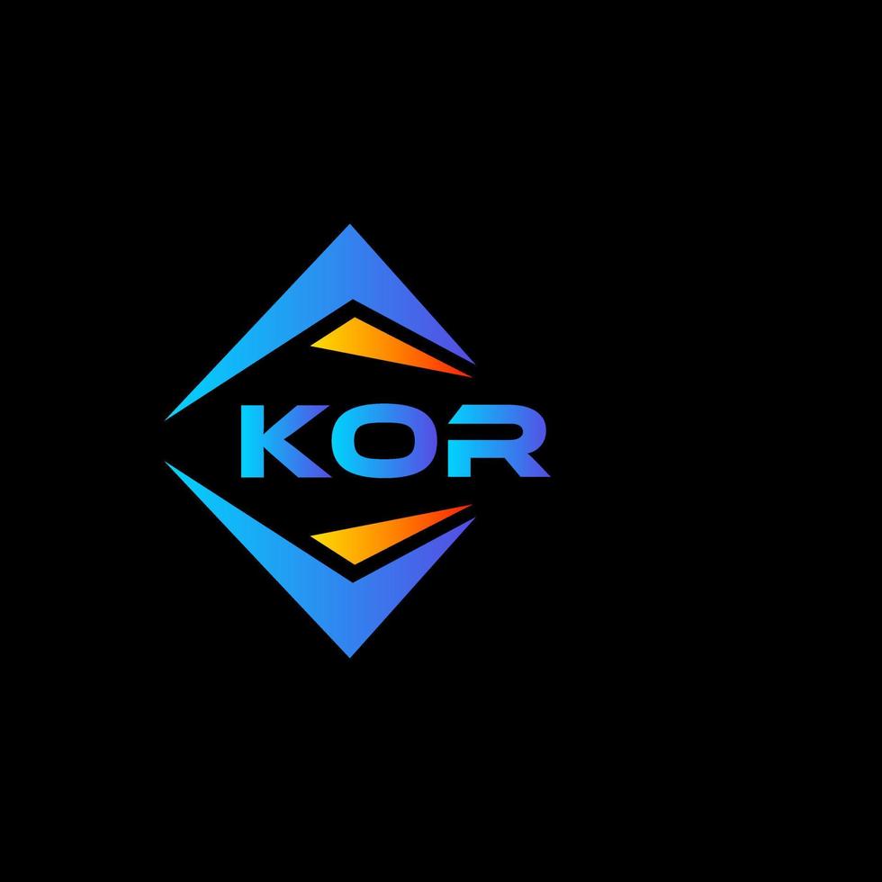 kor abstract technologie logo ontwerp Aan zwart achtergrond. kor creatief initialen brief logo concept. vector