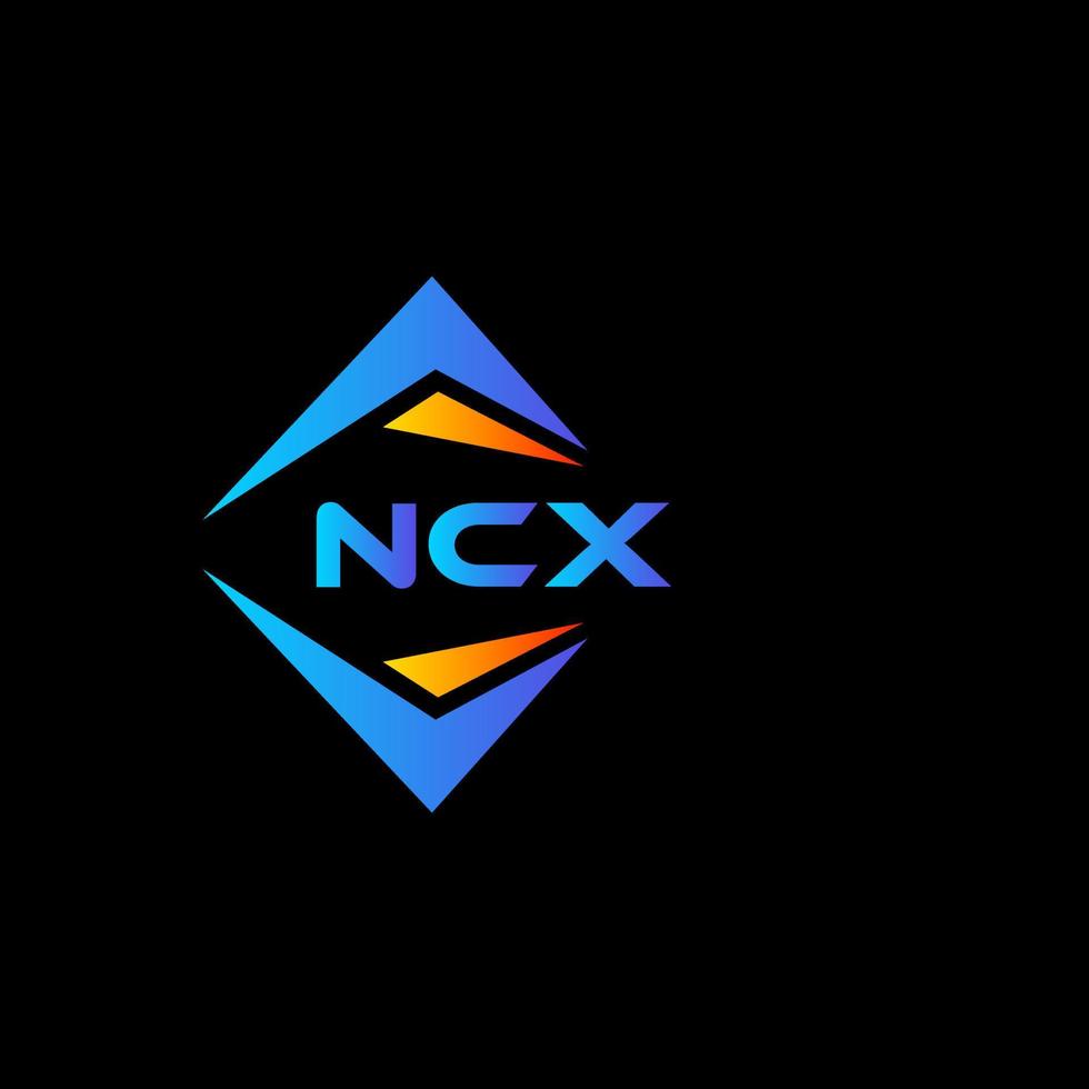ncx abstract technologie logo ontwerp Aan zwart achtergrond. ncx creatief initialen brief logo concept. vector