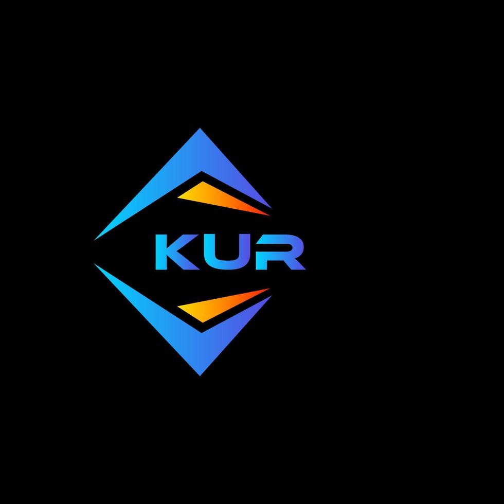 kur abstract technologie logo ontwerp Aan zwart achtergrond. kur creatief initialen brief logo concept. vector