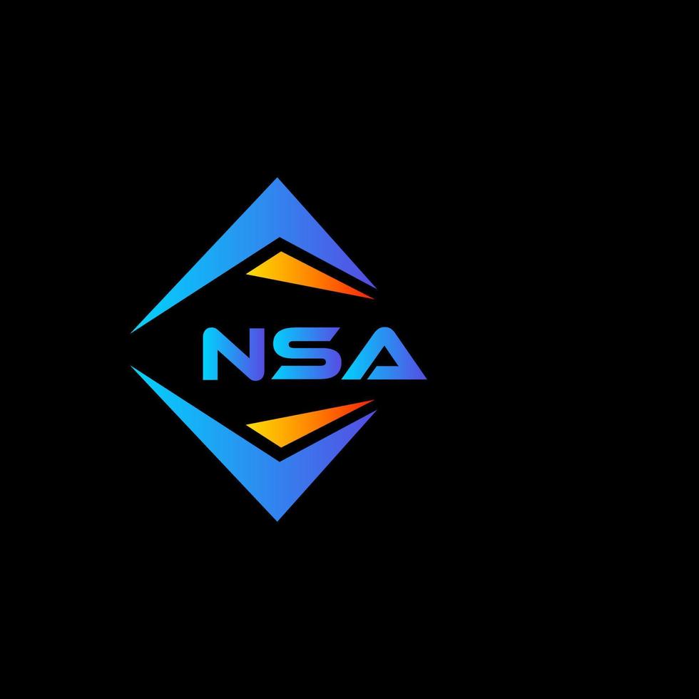 nsa abstract technologie logo ontwerp Aan zwart achtergrond. nsa creatief initialen brief logo concept. vector