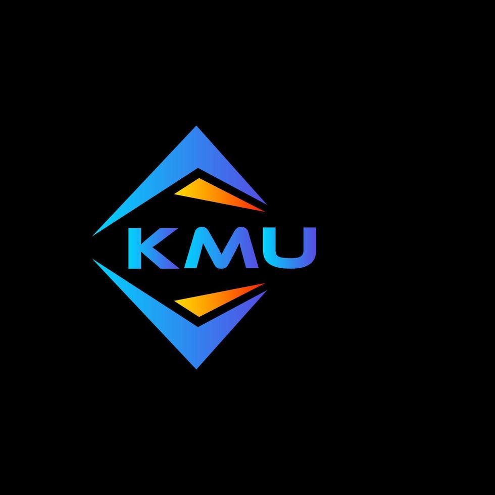 kmu abstract technologie logo ontwerp Aan zwart achtergrond. kmu creatief initialen brief logo concept. vector