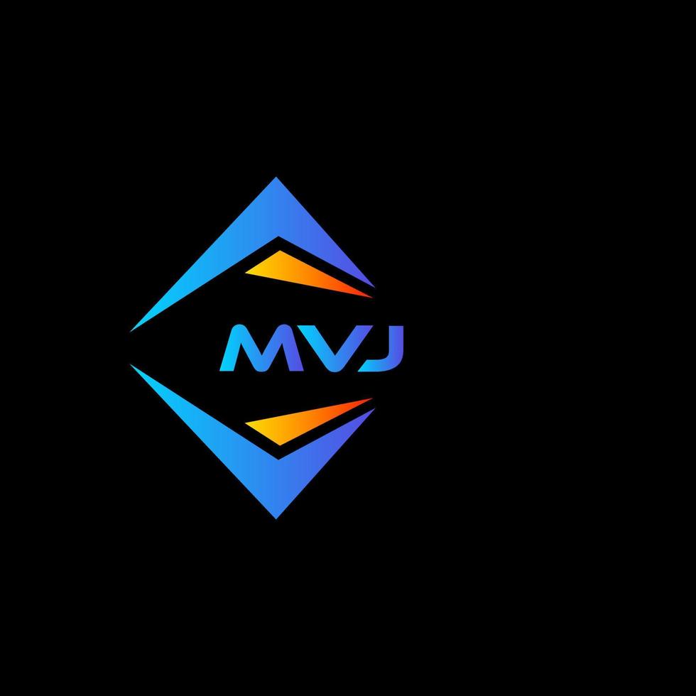 mvj abstract technologie logo ontwerp Aan zwart achtergrond. mvj creatief initialen brief logo concept. vector