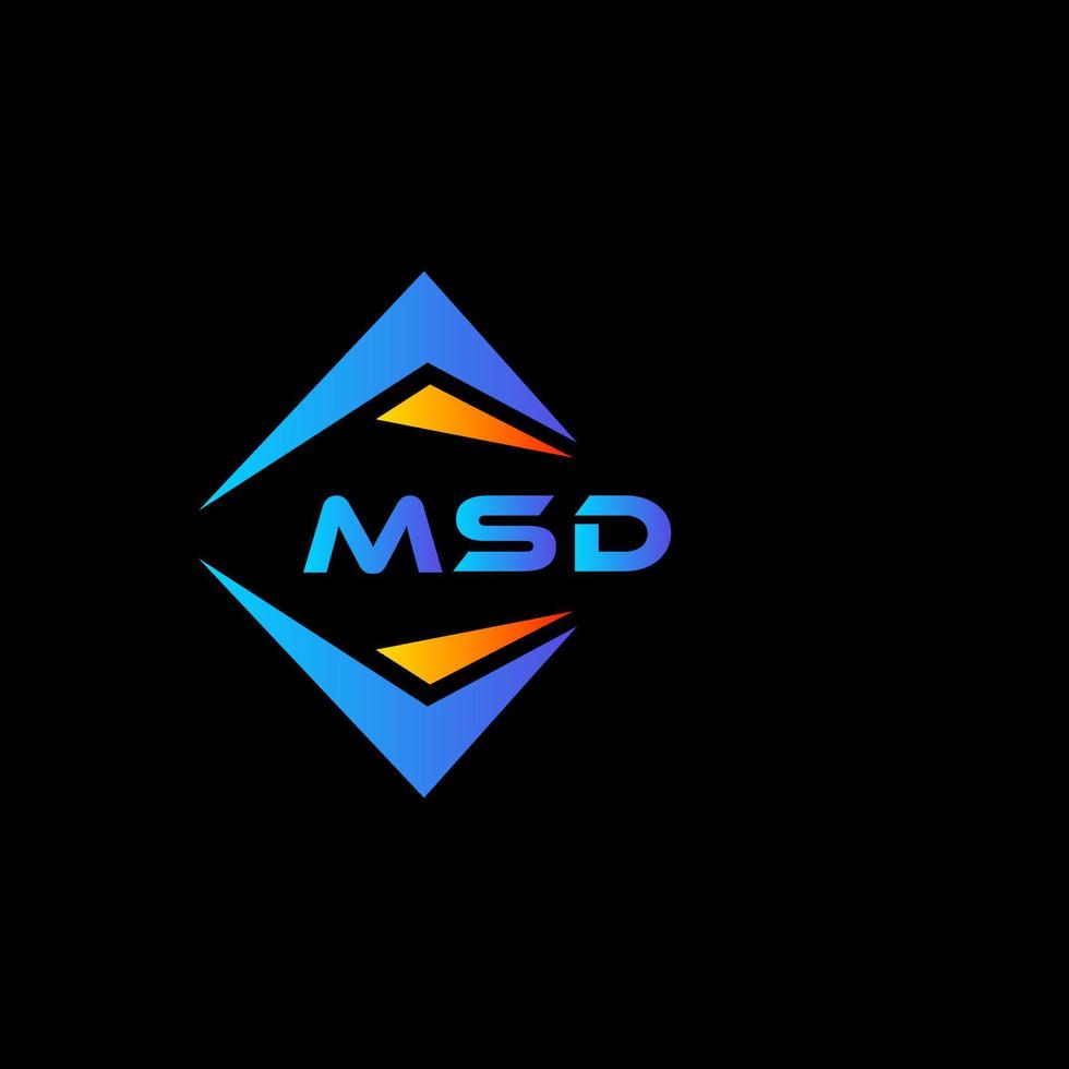 msd abstract technologie logo ontwerp Aan zwart achtergrond. msd creatief initialen brief logo concept. vector