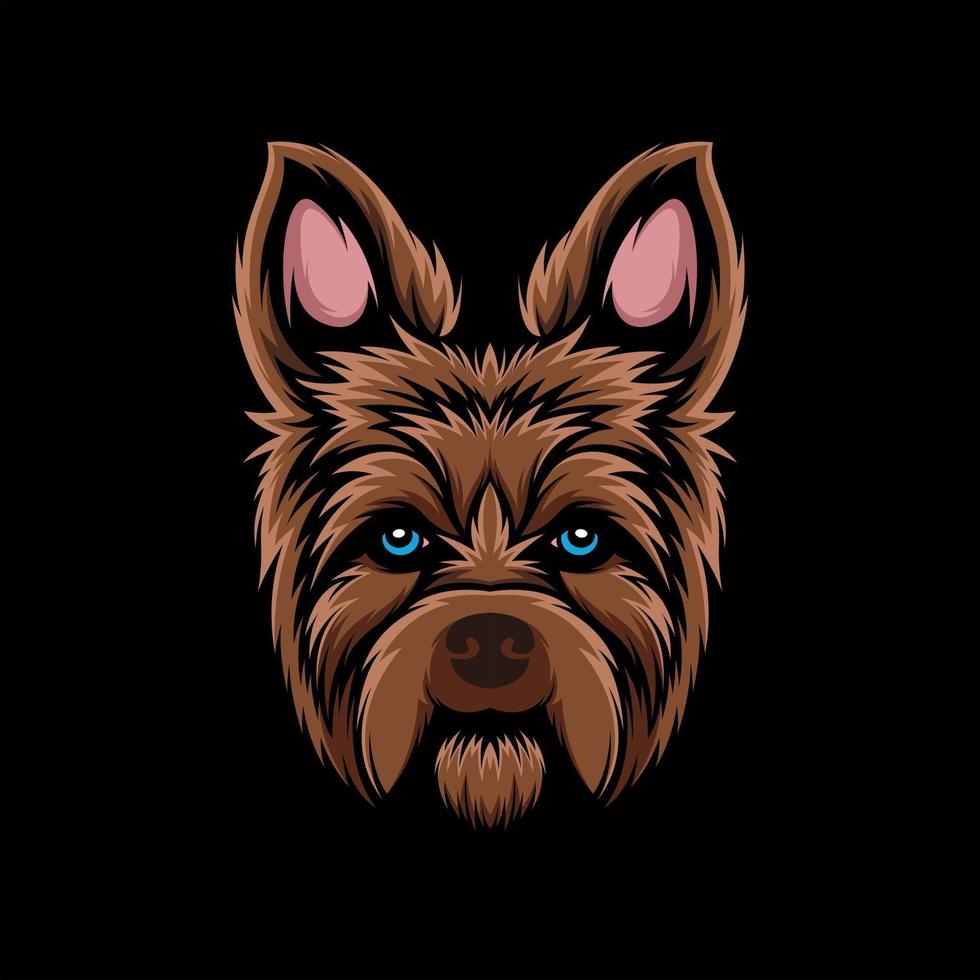 franse hond hoofd mascotte vector