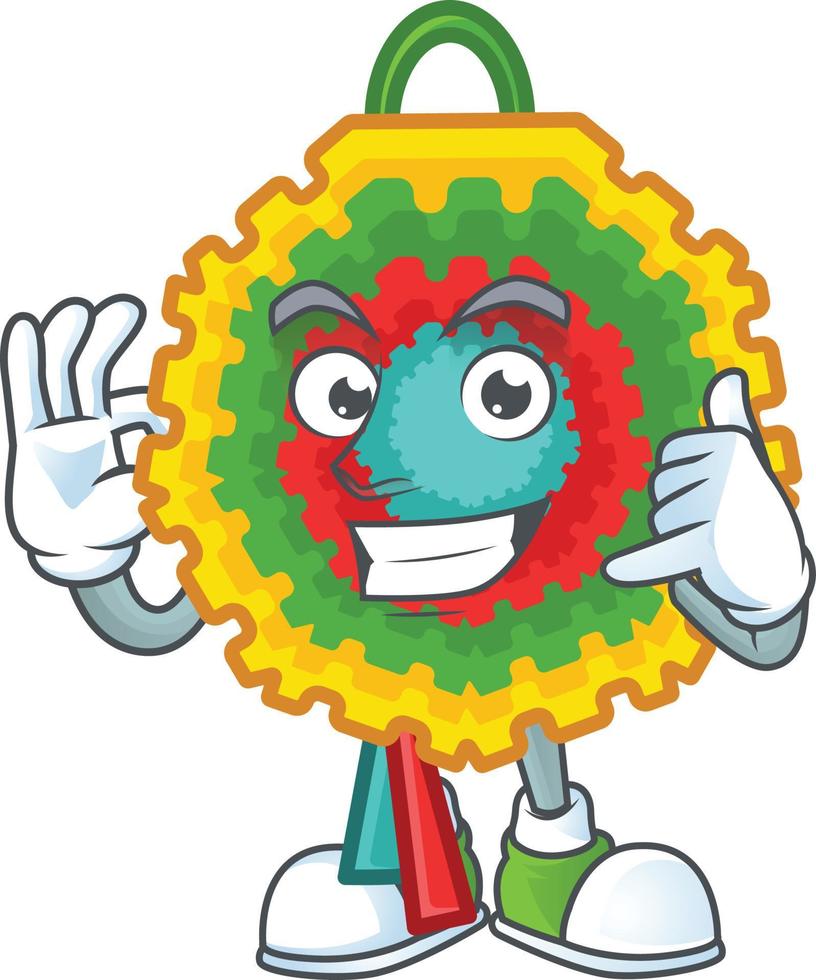 pinata tekenfilm mascotte stijl vector