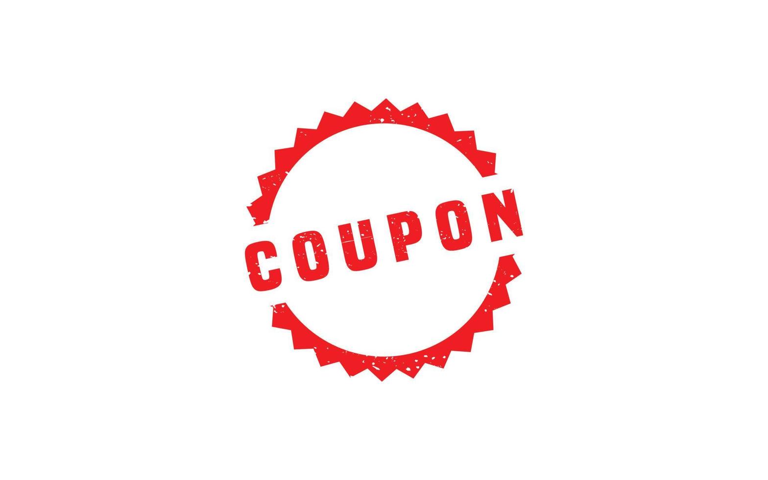coupon rubber postzegel met grunge stijl Aan wit achtergrond vector