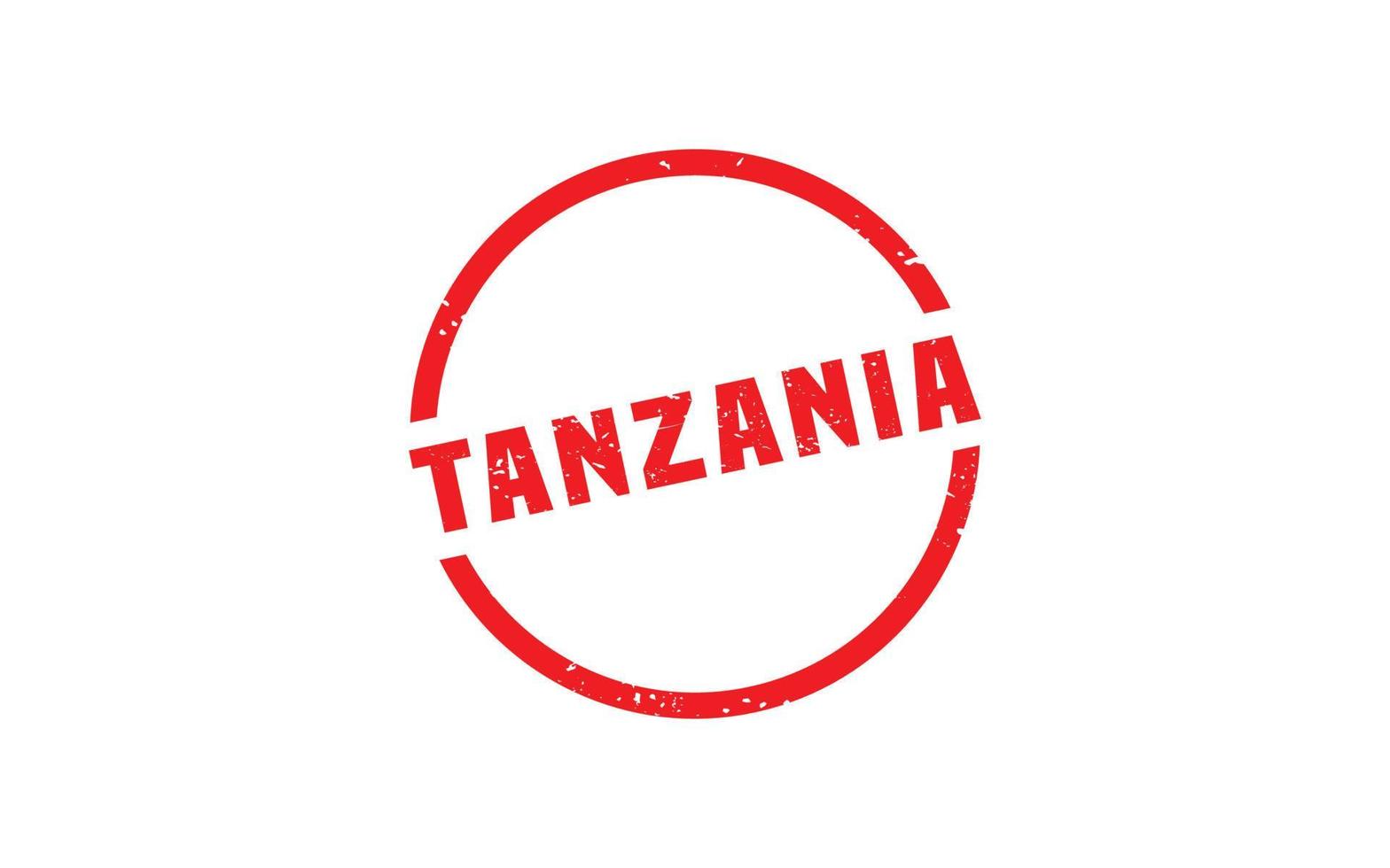 Tanzania rubber postzegel met grunge stijl Aan wit achtergrond vector