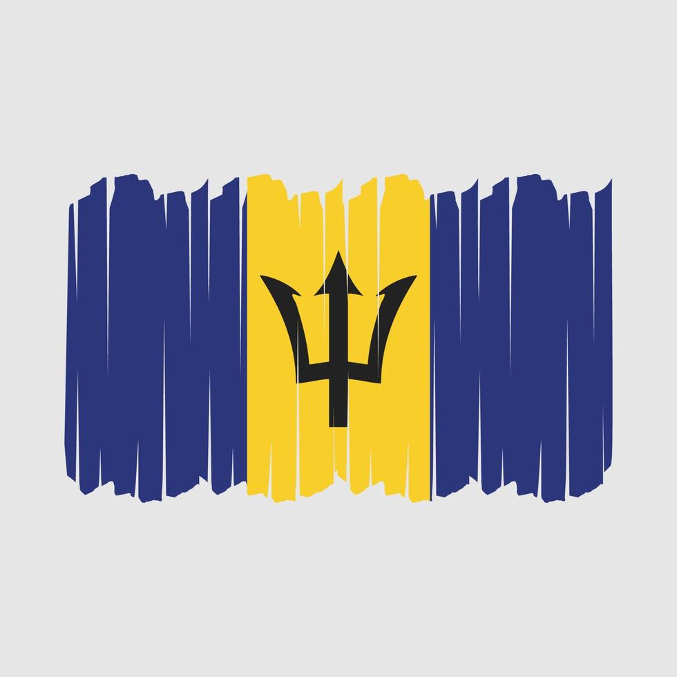 vlag van barbados penseelstreken vector