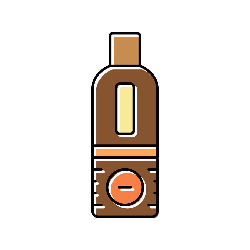 tan spray voor lichaamsfles kleur pictogram vectorillustratie vector