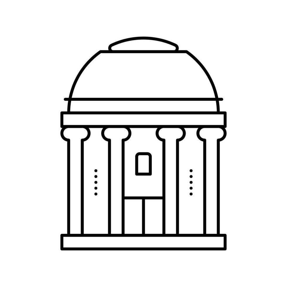 kapel rooilijn pictogram vector geïsoleerde illustratie