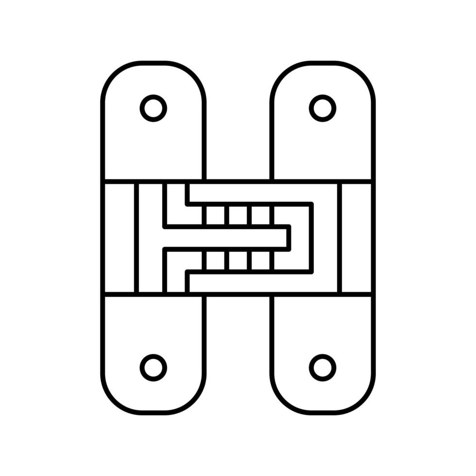 verborgen scharnieren lijn pictogram vectorillustratie vector