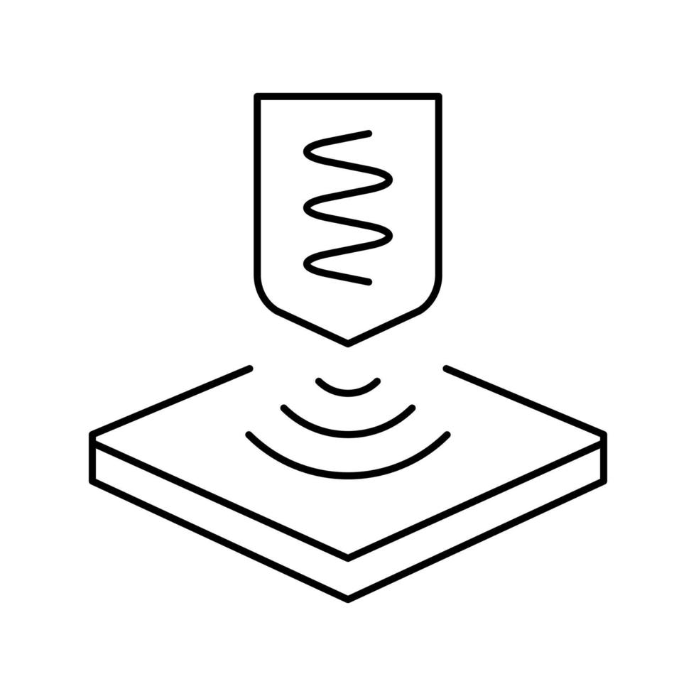 elastische stoffen eigenschappen lijn pictogram vectorillustratie vector