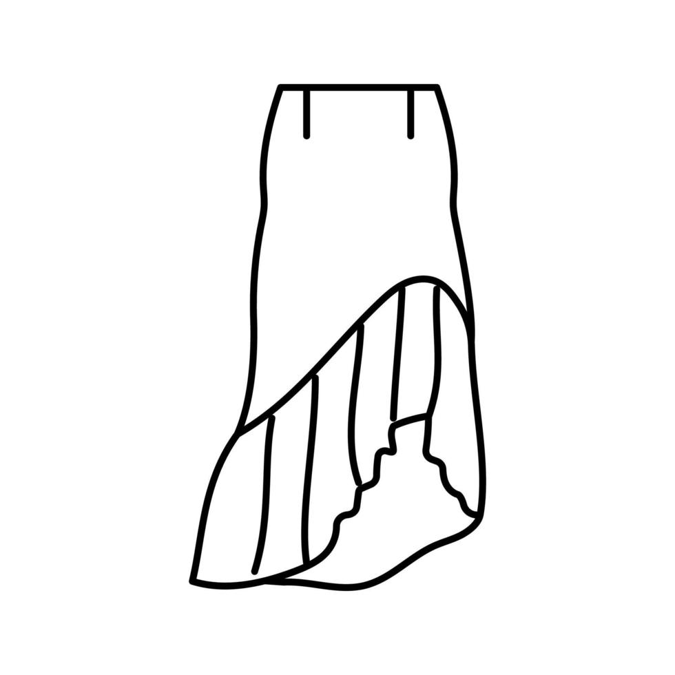 asymmetrisch rok lijn icoon vector illustratie