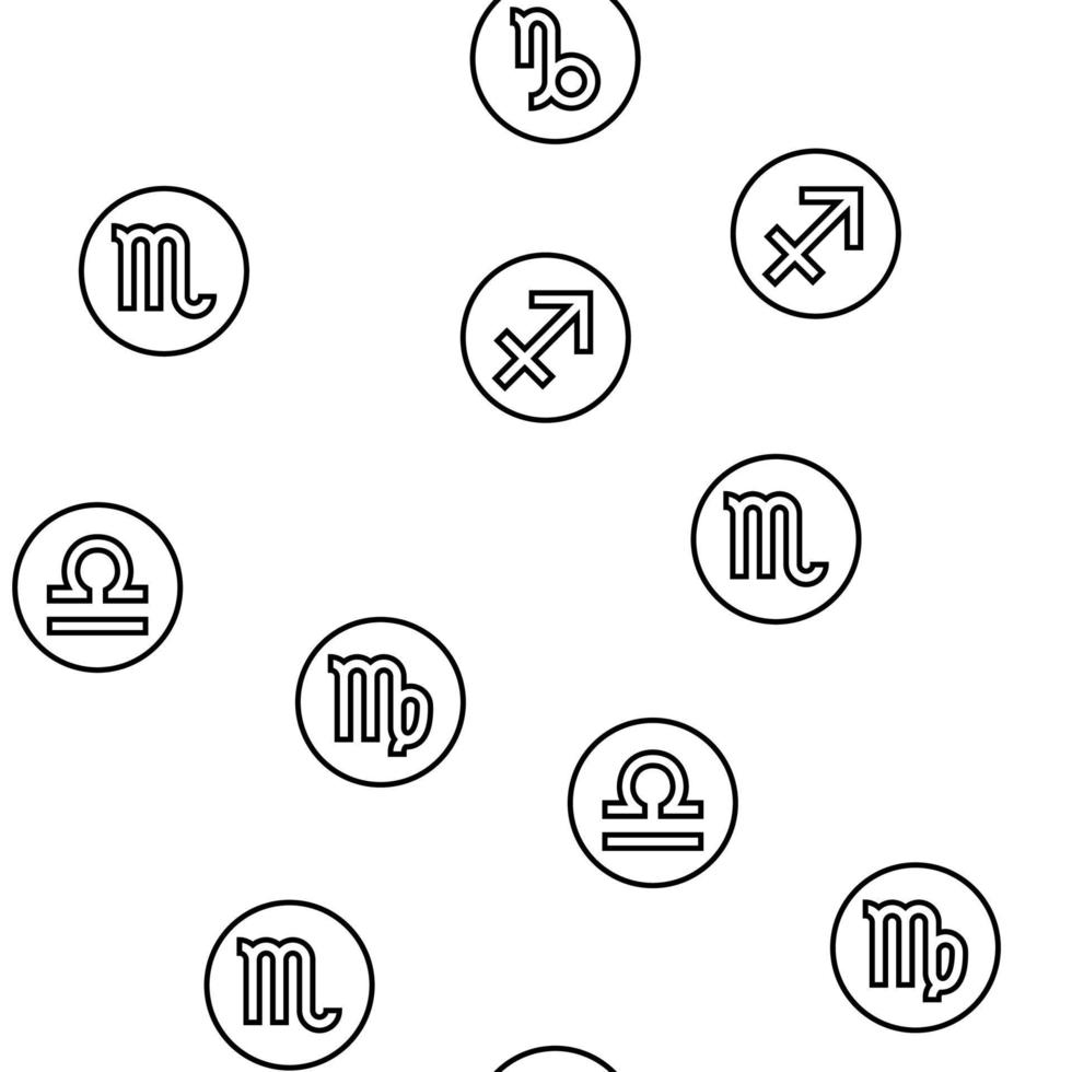 dierenriem astrologisch teken dier vector naadloos patroon