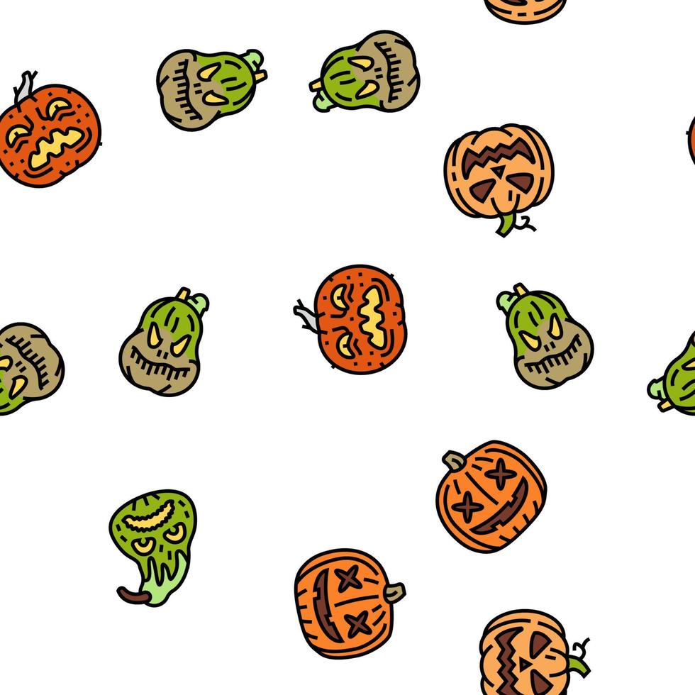 pompoen halloween herfst oranje vector naadloos patroon