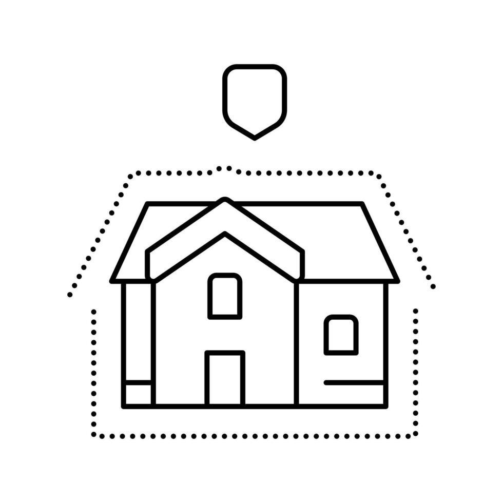 huis isolatie lijn pictogram vectorillustratie vector