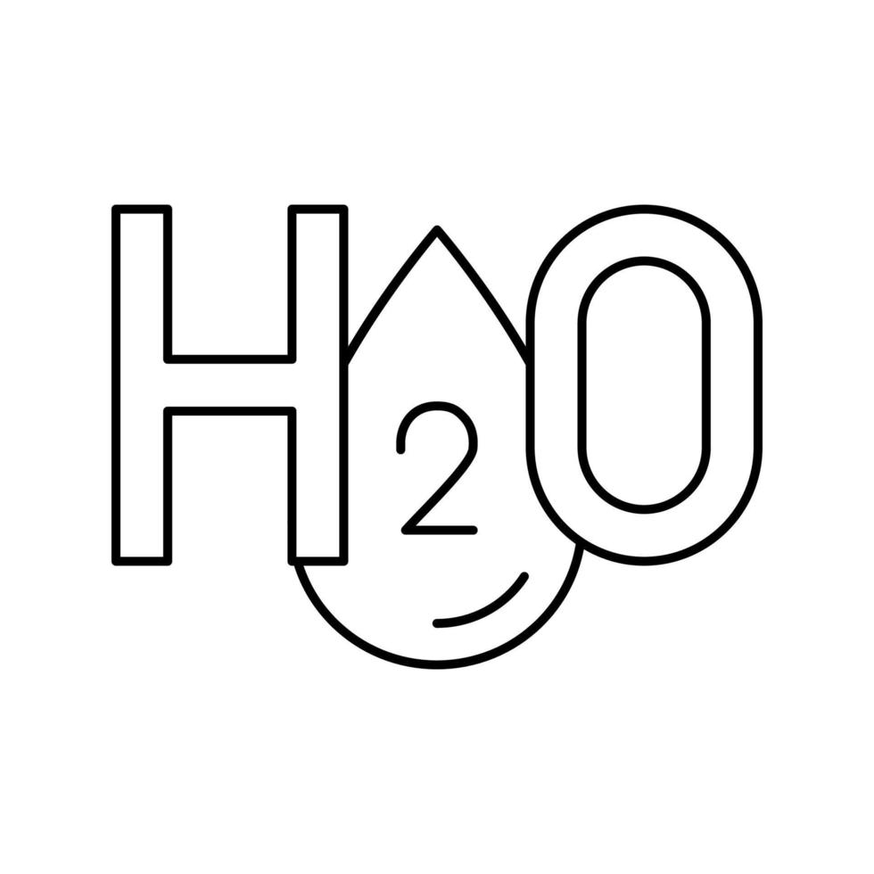 h2o waterlijn pictogram vectorillustratie vector