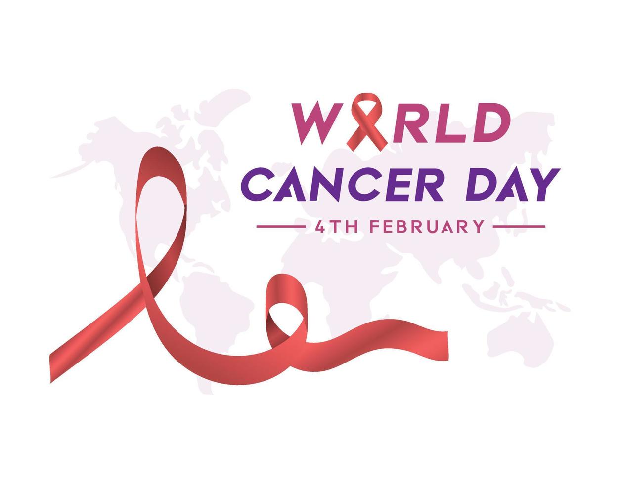 wereld kanker dag, campagne wereld kanker dag poster of achtergrond ontwerp vector