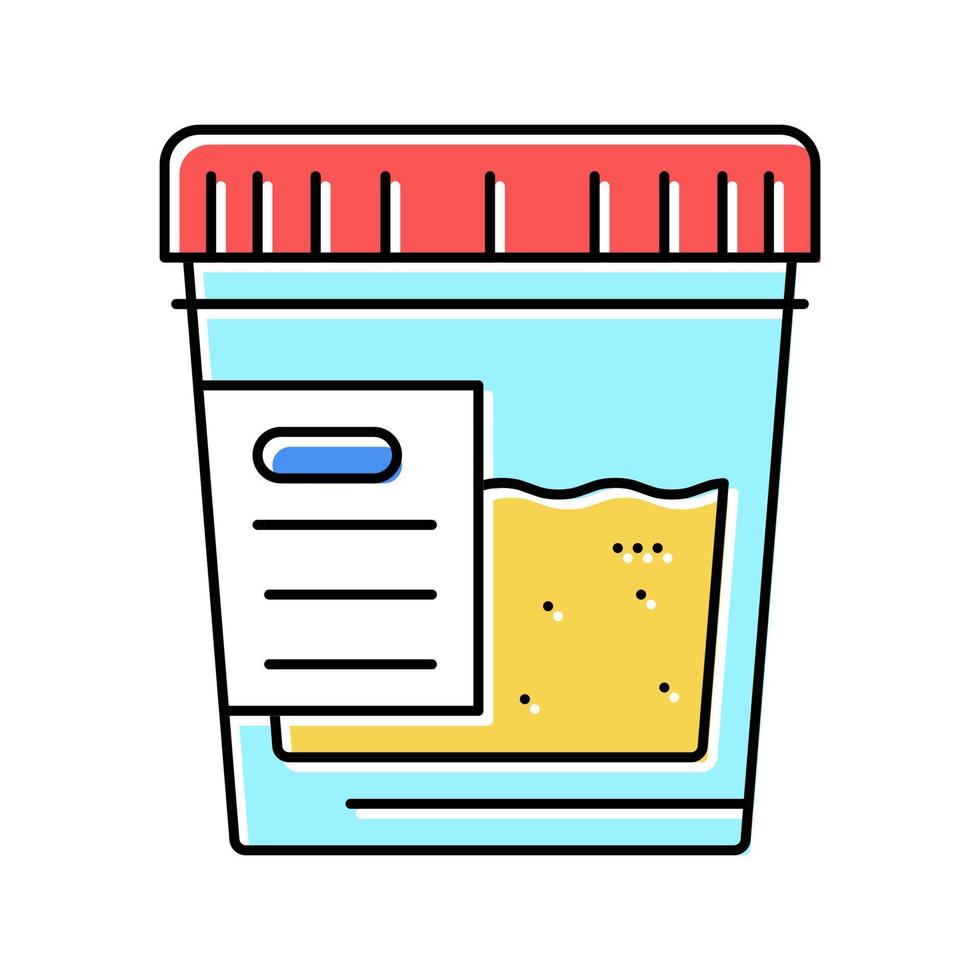 urine drug test kleur icoon vector illustratie