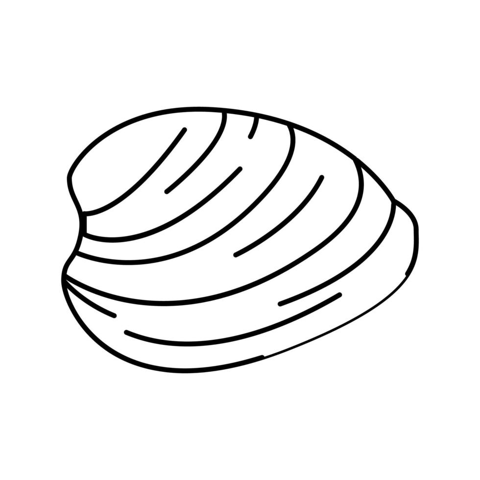 oceaan quahog clam lijn icoon vector illustratie