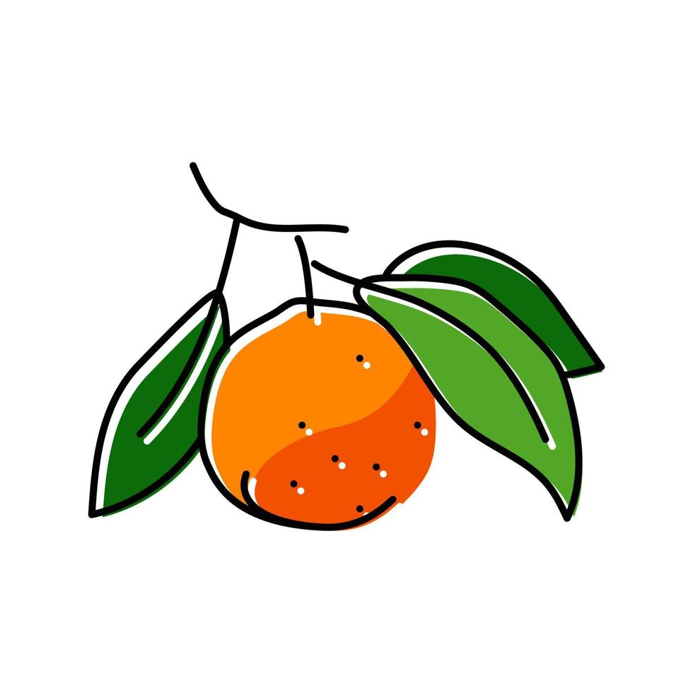oranje Afdeling blad kleur icoon vector illustratie