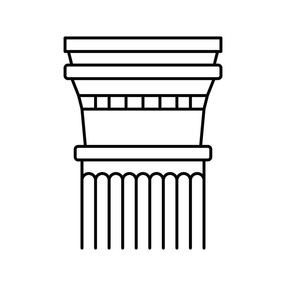 kolom oude rome lijn pictogram vectorillustratie vector