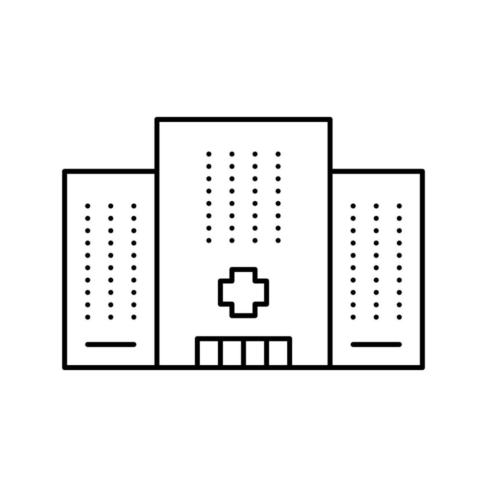 ziekenhuis kliniek rooilijn pictogram vectorillustratie vector