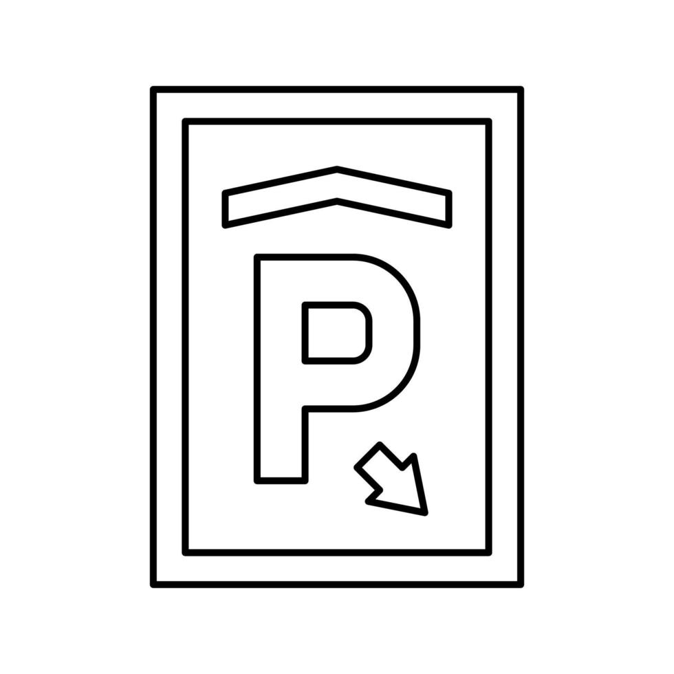 markeer parkeerlijn pictogram vectorillustratie vector