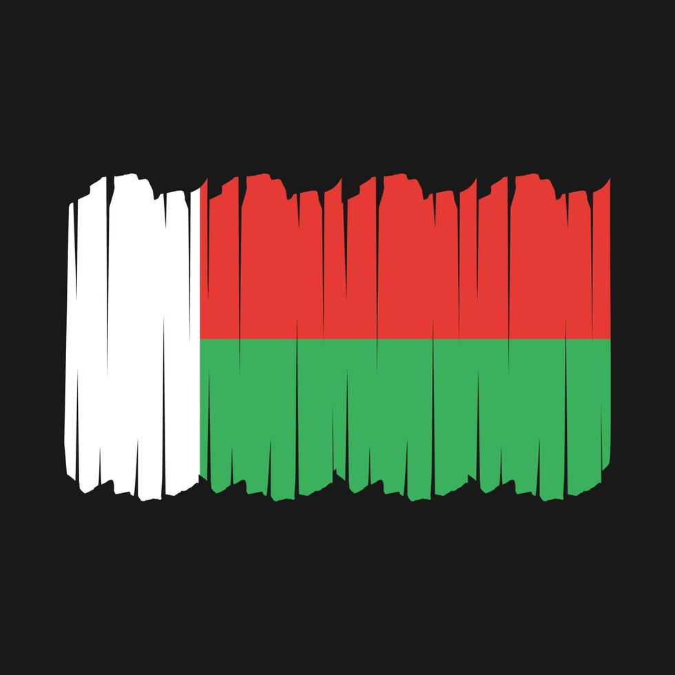 Madagaskar vlag penseelstreken vector