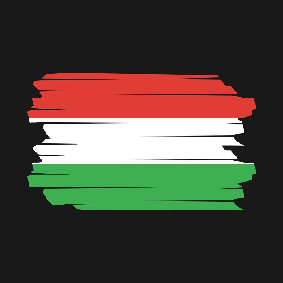 Hongarije vlag borstel vector