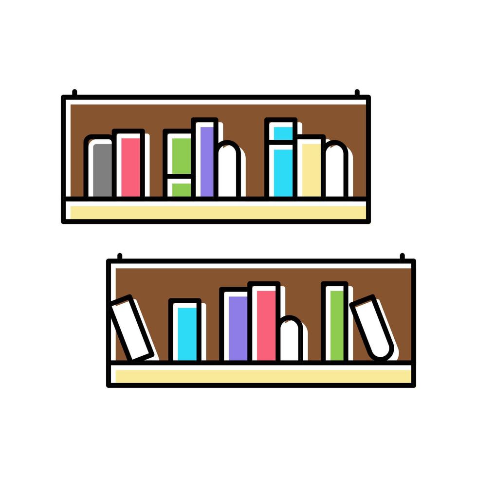 boekenplank meubels kleur pictogram vectorillustratie vector
