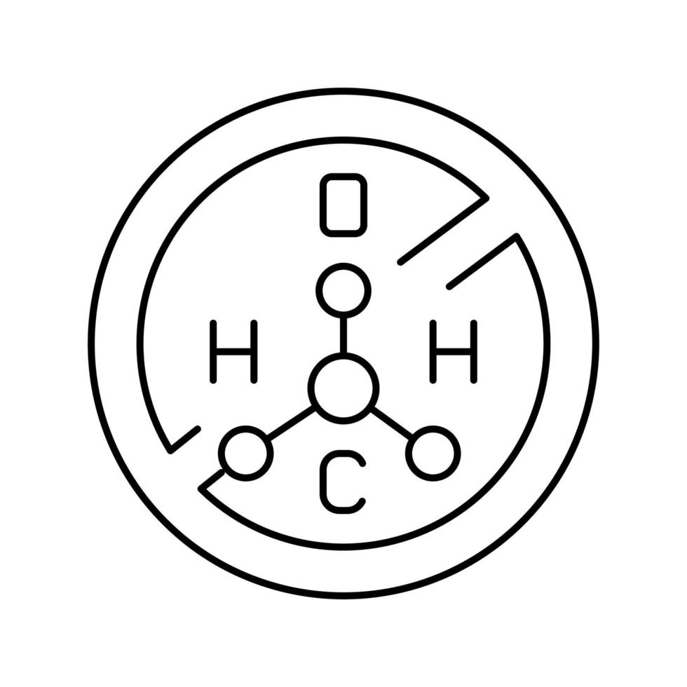 waterstofperoxide gratis keratine lijn pictogram vectorillustratie vector