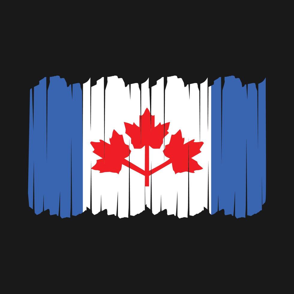 Canadese vlag penseelstreken vector