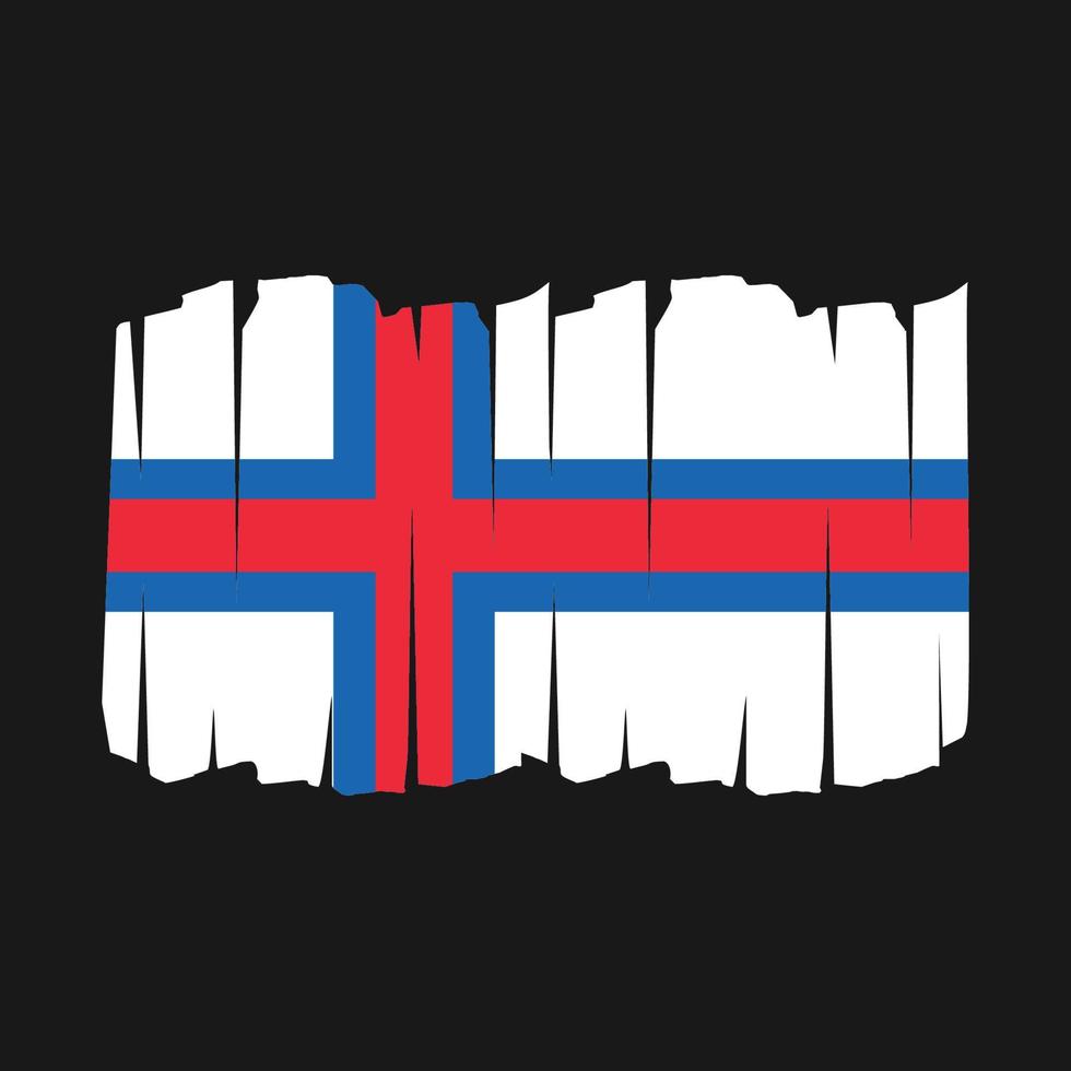 Faeröer eilanden vlag borstel vector