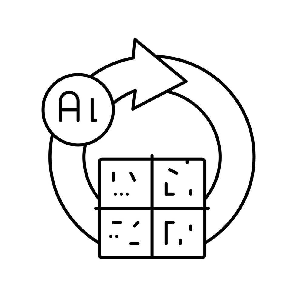 recycling aluminium productielijn pictogram vectorillustratie vector