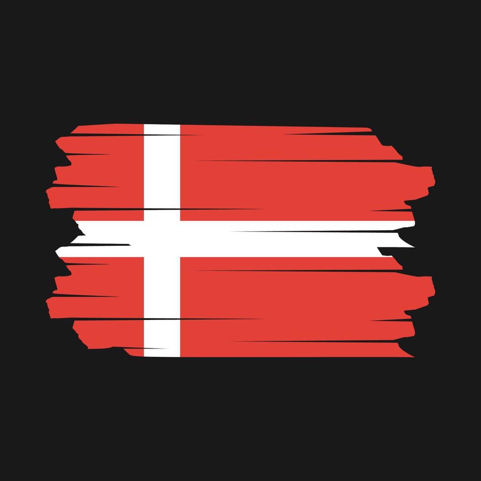 Denemarken vlag borstel vector