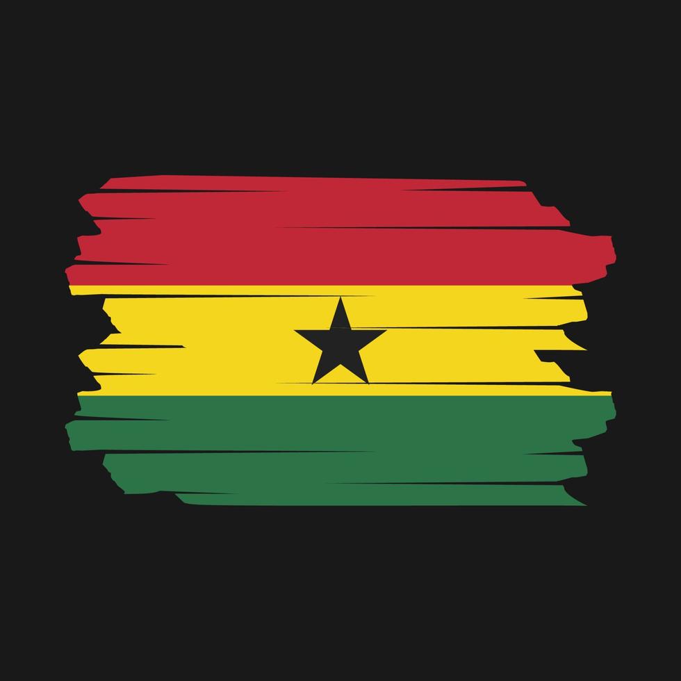 Ghana vlag borstel vector