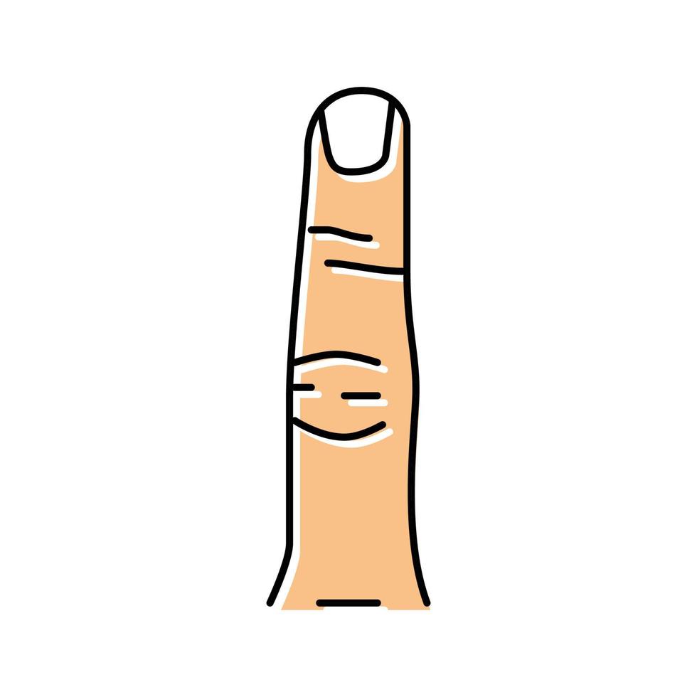 vinger hand kleur pictogram vectorillustratie vector