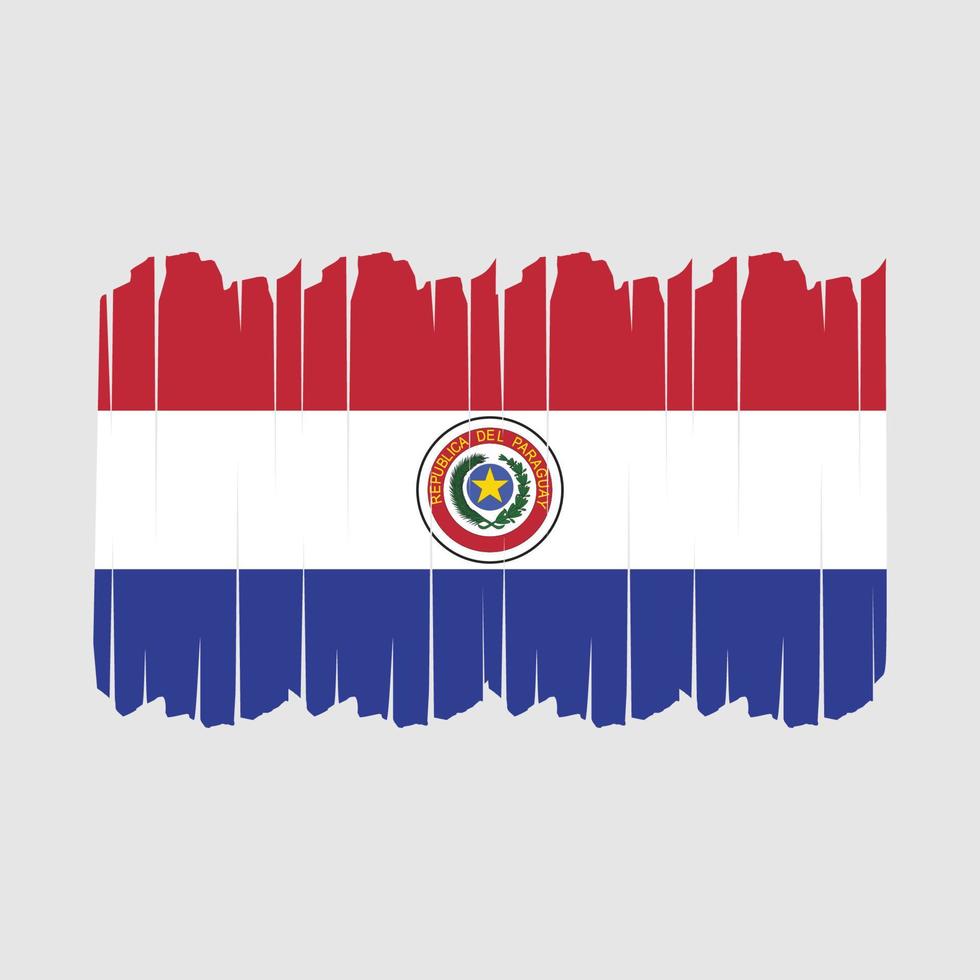 penseelstreken paraguay vlag vector