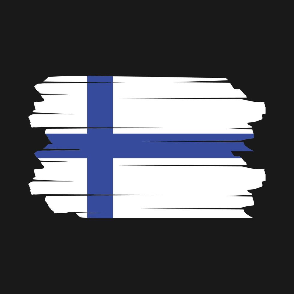 Finland vlag borstel vector