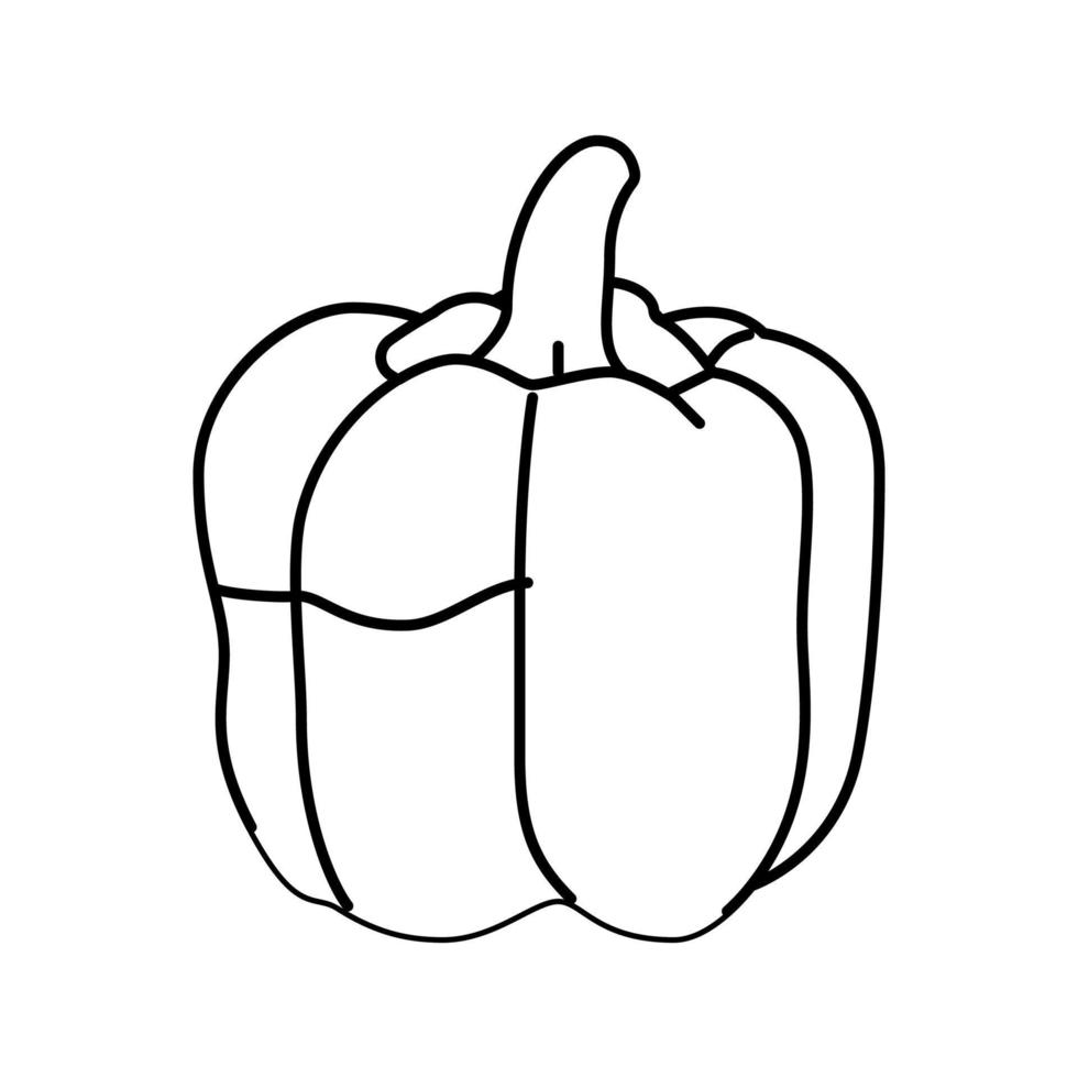 groen peper voedsel lijn icoon vector illustratie