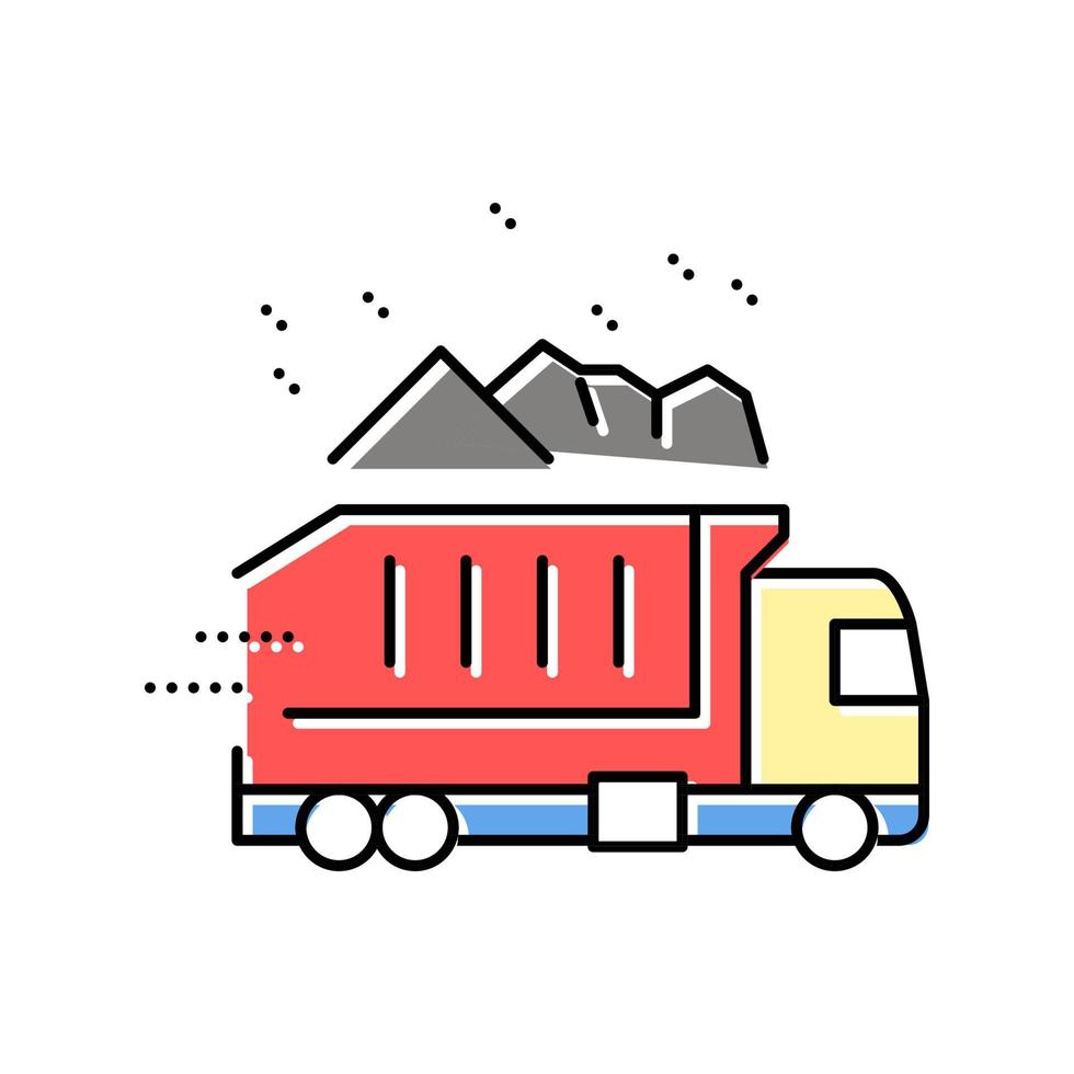 vrachtwagen levering kleur pictogram vectorillustratie vector